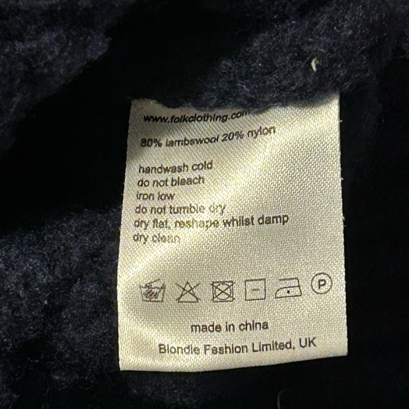 FOLK Signal Cardigan Button Front Preppy Quiet Luxury Classic Academia Men’s M - Picture 5 of 5